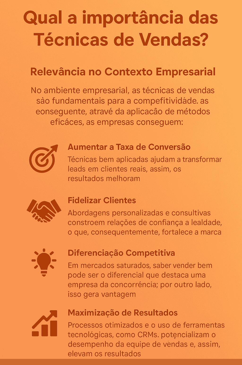Qual a importância das Técnicas de Vendas