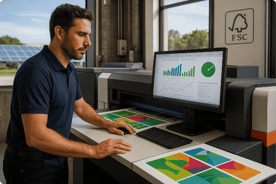 Inovação gráfica sustentável e digital Brasil