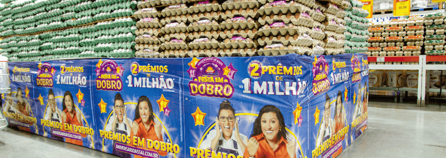 Bobina de forração para envelopar Paletes e Bases Promocionais