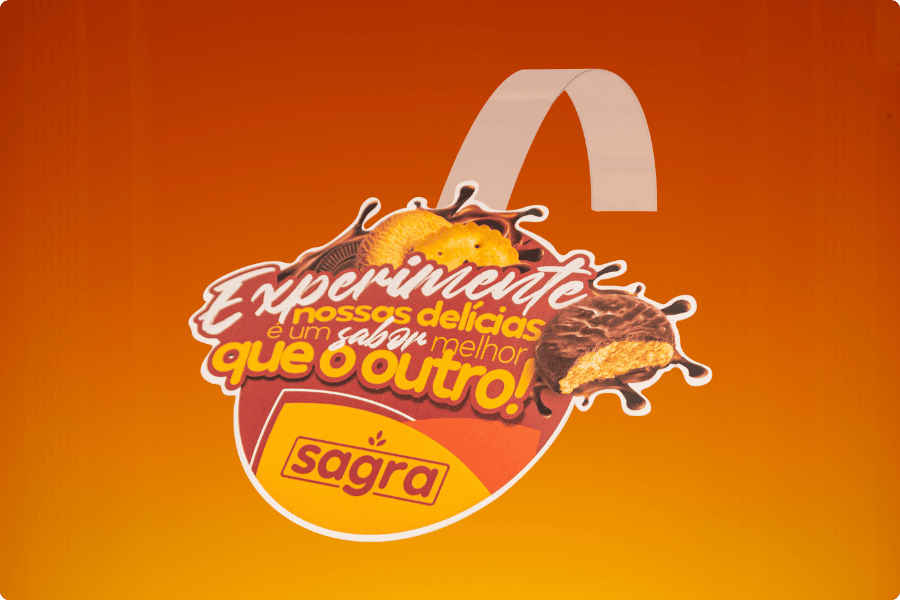 Wobbler Promocional Sagra Alimentos