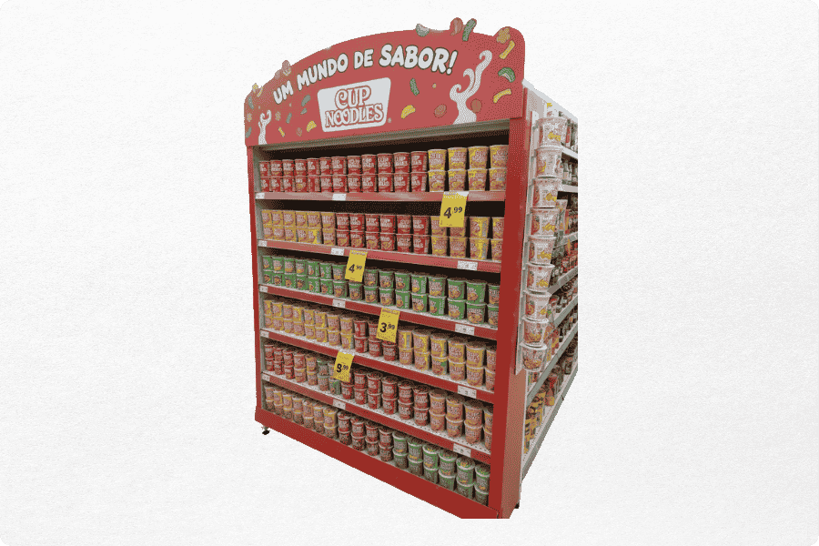 Molduras de gôndola para destacar ofertas