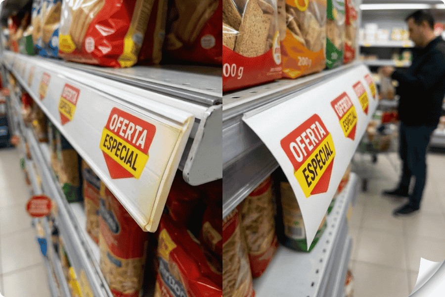 Régua de Gôndola em PS ou PVC? Qual o melhor custo-benefício?