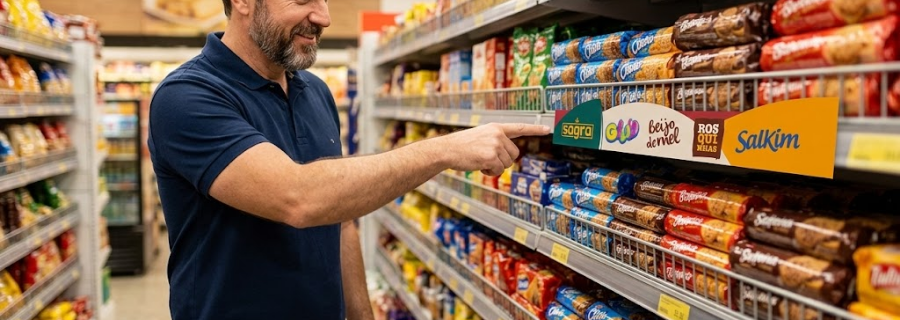 O que é régua de gôndola e qual a sua função?