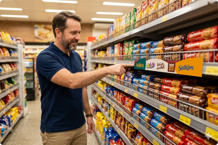 O que é régua de gôndola e qual a sua função?