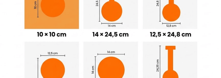 Qual é o tamanho padrão de um wobbler?