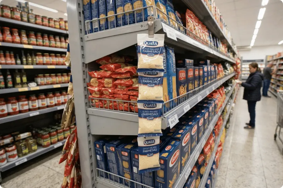 Por que pendurar queijo ralado ao lado do macarrão?