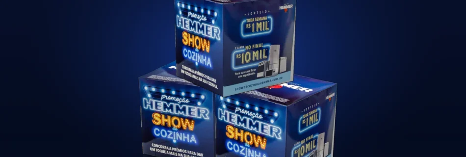 Cubo promocional para supermercado