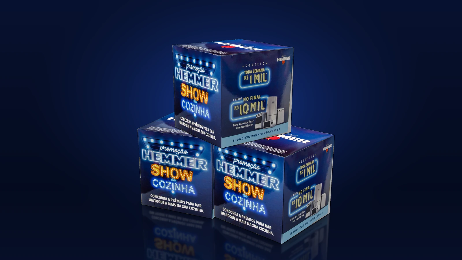 Cubo promocional para supermercado